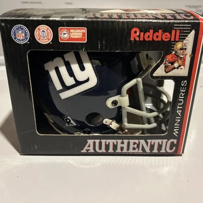 Riddell NFL 纽约巨人队 Throwback 正品迷你头盔金属面罩带盒 — 第 1/4 张图片