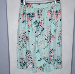 Beautees Skort Girl's Sz XL (12) Faux Wrap Skirt Lined Floral Fairycore Cottage - Picture 1 of 9