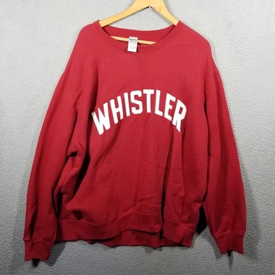Roots Athletics Sweatshirt Mens 2XL Red Whistler Crewneck Fleece Made in Canada - Image 1 of 4