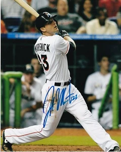 JAKE MARISNICK MIAMI MARLINS ACTION SIGNED 8x10 - Picture 1 of 1