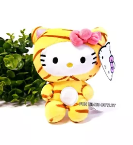 Sanrio Hello Kitty Safari Tiger Cute Costume 6" Plush Figure Stuffed Girls Doll - Picture 1 of 5