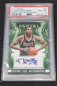 2013-14 Giannis Antetokounmpo Panini Rookie Rising Tide Auto RC PSA Full Auto - Picture 1 of 2