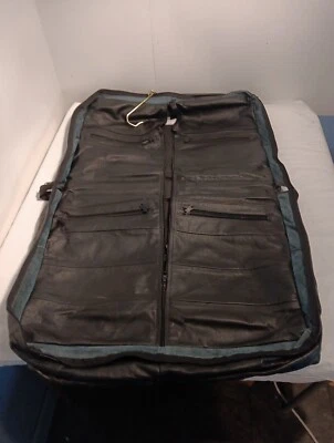 Plegable Cuero Negro Ropa Traje de Viaje Negocios Ropa Bolsa Colgante Equipaje  Foto 1 de 4