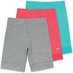 Girls Bike Shorts, Super Soft Cotton Modal Blend with Lace Trim, Jada 3 Pack - Picture 1 of 12