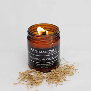 Heavenly Honeysuckle Organic Beeswax Candle - Picture 1 of 7