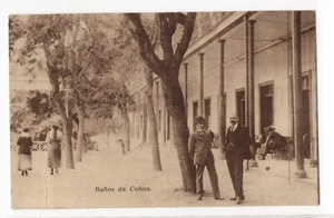 CHILE Baños de Colina bonito matasellos USADO pliegue postal SIN editor - Imagen 1 de 2