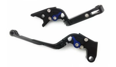 Paire Leviers Repliables Noir Bleu BMW G650GS 650GS G650 GS R13 2010-2014 - Photo 1/4