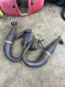 99 00 01 2001 Polaris gen 2 RMK 700 SLP twin exhaust pipes aftermarket - Picture 1 of 13
