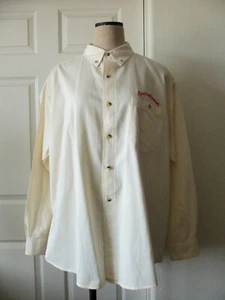 STATION CASINOS Luna Pier Cream 100% Cotton Long Sleeve Button Down Shirt - XL - Picture 1 of 10