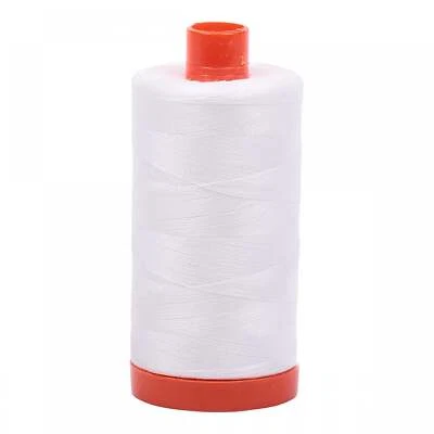 2021 Mako Cotton Thread Solid 50wt 1422yds Natural White - Image 1 of 3