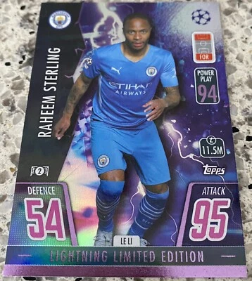 MATCH ATTAX 2021/22 21/22 RAHEEM STERLING LIGHTNING LIMITED EDITION NO LE LI - Image 1 of 2