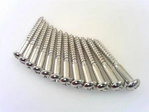 True Custom Shop® Nickel Tremolo Mounting Screws for Fender Strat 12 Pack - Picture 1 of 2