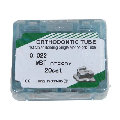 80pc Dentale Tubo bucal ortodoncia Buccal Tube 1st Molar Bonding MBT 022