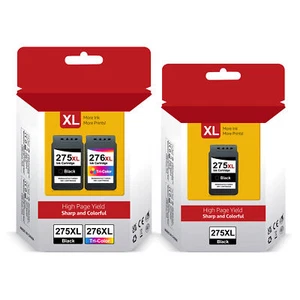 Cartucho de tinta color negro PG-275XL CL-276XL para Canon PIXMA TS3522 TR4720 TR4722 - Imagen 1 de 11