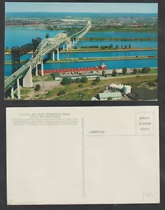 Sault Ste. Marie Ontario Postcard International Bridge Unused Chrome - Picture 1 of 3