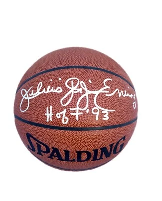 Julius Erving Signed Spalding (HOF 93) Indoor/Outdoor Basketball JSA - Image 1 of 2