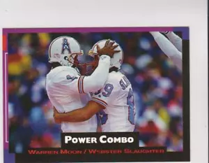 1993 Pro Set Power Combo #6 Warren Moon / Webster Slaughter card, Houston Oilers - Picture 1 of 1