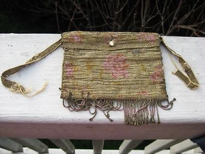 Antique Beaded  Purse.Made in France - Picture 1 of 12