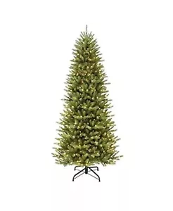 Albero di Natale 4,5 Piedi Pre-Lit Slim Fraser Abete Artificiale Albero di Natale... - Foto 1 di 3