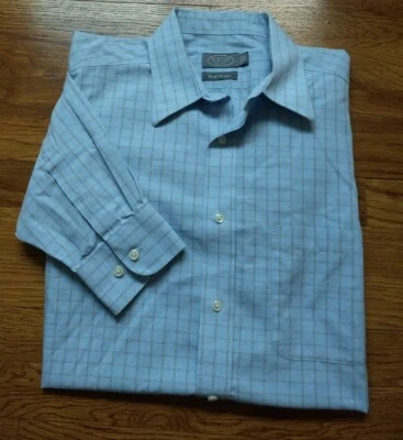 Camisa con botones TALBOT'S RESISTENTE A LAS ARRUGAS para hombre manga larga algodón 16,5 34/35  Foto 1 de 4