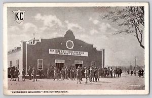 Everybody Welcome Knights of Columbus US Soldaten Militär WW1 WWI Postkarte - Bild 1 von 2