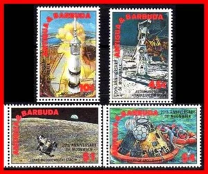ANTIGUA 1989 = SPACE = APOLLO 11 Komplettset postfrisch ** wir haben 500+ SPACE Artikel - Bild 1 von 1