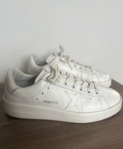 Ladies Golden Goose Pure Star White Leather Trainers/ Sneakers Size 39 / UK 6