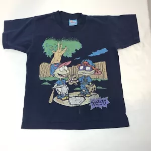 Vintage 90s Rugrats Shirt Youth Large Single Stitch Tommy Chuckie Viacom Cartoon - Picture 1 of 13