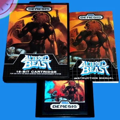 TESTED Sega GENESIS Game ALTERED BEAST Completed with a NEW Case and Manual CIB - Image 1 of 4