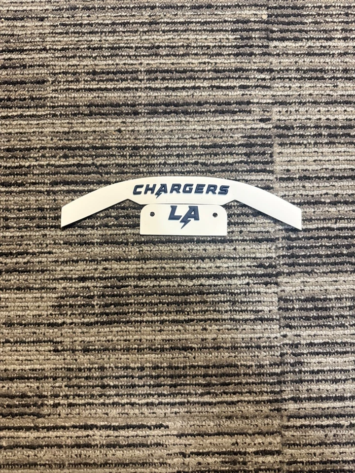 LA Chargers Football Helmet Schutt F7 3D Bumpers Full Size - Image 1 of 1