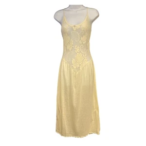 Victoria's Secret Gold Crown Slip Dress Ivory Spitze Vintage 90er Midi Nachthemd - Bild 1 von 5