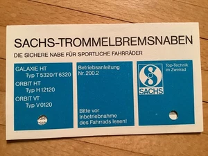 Fichtel und Sachs, Betriebsanleitung Nummer 200.2/4 - Bild 1 von 2