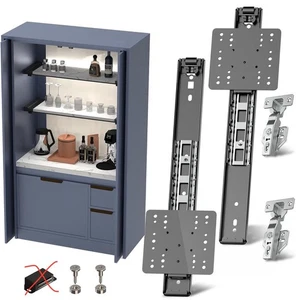 Pocket Door Slides, Inset Schranktür Hardware Kit 16" 2PCS (LESEN) - Bild 1 von 8