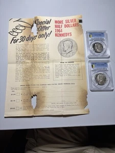1964 P & D Kennedy Half Dollar Tidy House Set PCGS MS66/65 - Bild 1 von 12