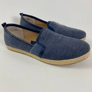 B.O.C. Canvas Slip-On Low Top Blue Canvas Loafer Shoes Womens 7 M - Picture 1 of 17
