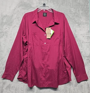 ScotteVest Top Womnes Sz M1 XXL Red Burgundy Polly Popover Shirt Lightweight New - Picture 1 of 19
