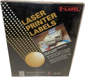 Z-Label Laser Diskette Labels 5.25” Diskettes Asst. 70 Sheets 840 Labels NOS - Picture 1 of 3