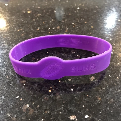 Phoenix Suns Nba logo silicone wristband bracelet adult Purple Cover