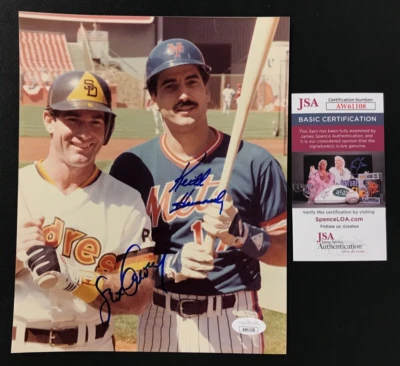 Steve Garvey & Keith Hernandez Signedx2 8x10 Photo JSA w/COA Padres & Mets MLB! - Image 1 of 4