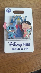 Disney Lilo And Stitch And Castle Build A Pin New On Card Large Pin Scrump - Picture 1 of 1
