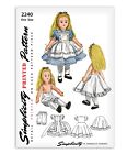 Alice in Wonderland Doll Sewing Pattern Simplicity 2240 Rag Cloth Clothes Dress 