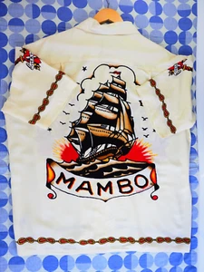 Mambo Loud Shirt Galleon Ship Sailor Short Sleeved Size M Medium Very Rare - Picture 1 of 16