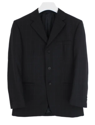 VERSACE Classic Blazer Men's (EU) 50 Wool Lined Single Breasted Plaid Notch - Image 1 of 4