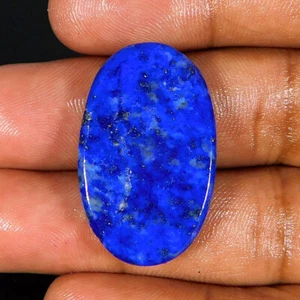 Gold Mark Lapis Lazuli Oval Cabochon Natural 30x18x05 mm Loose Gemstone 34.30Ct - Picture 1 of 3