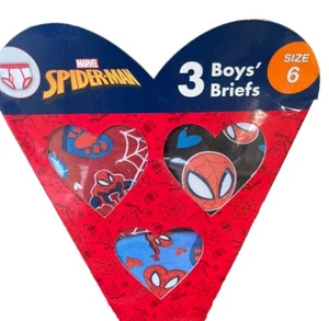 MARVEL SPIDEY SUPER HERO Amazing Friends 3 Pack Briefs Boy’s Size 6 NEW - Picture 1 of 6