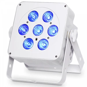 Slimline 7Q5 RGBW 7 x 5W Quad Colour LED Floor Ceiling Stage Par White Housing - Picture 1 of 7
