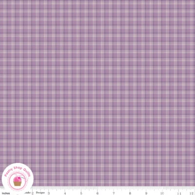 Riley Blake ADEL IN  SPRING 11427H Purple Plaid Sandy Gervais Quilt Fabric  - Image 1 of 3