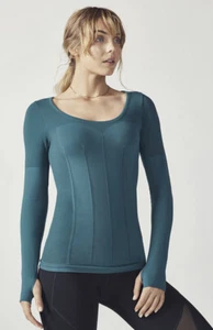Top Fabletics Delta sin costuras manga larga azul báltico talla L - Imagen 1 de 7
