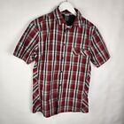 Rab Onsight Shirt Mens Small Red Check Plaid Point Casual Short Sleeve Outdoor