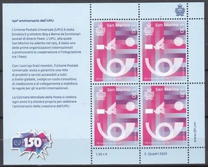 SAN MARINO.2024.UPU 150 Years Universal Postal Union.MNH - Picture 1 of 1
